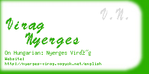 virag nyerges business card